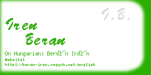 iren beran business card